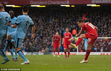 Vòng 27 Premier League: Liverpool 2-1 Man City