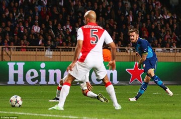 Lượt về vòng 1/8 Champions League: Monaco 0-2 Arsenal