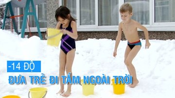 Tắm trong tuyết: Cách rèn luyện sức khỏe 
