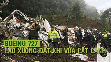 Rụng rời xem cận cảnh Boeing 727 nổ tung sau khi lao thẳng xuống đất