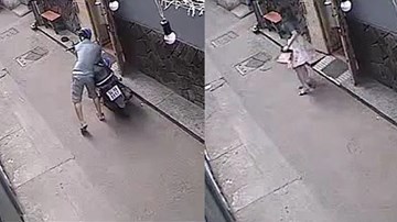 Cô gái mất xe Air Blade trong chớp mắt