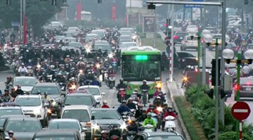 Buýt BRT không có đường trong giờ cao điểm