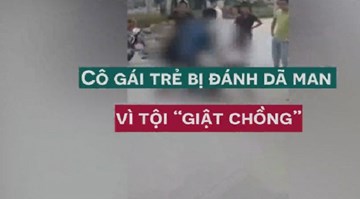 Cô gái trẻ bị đánh 