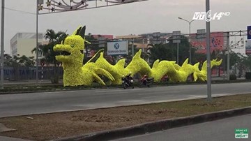 Hải Phòng tháo bỏ hoa trên rồng “lai pikachu” trang trí Tết