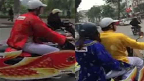 Táo quân phiên bản thực lượn quanh Hồ Hoàn Kiếm