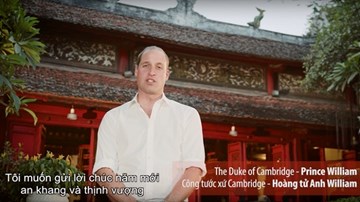 Hoàng tử William gửi lời chúc Tết người dân Việt Nam