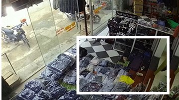 Công nông mất lái tông vỡ toang cửa kính shop thời trang và cái kết bất ngờ