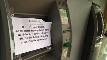 Hàng loạt cây ATM tại Hà Nội ngừng hoạt động