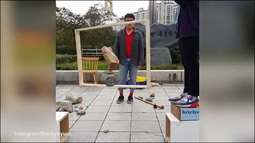 Khả năng sắp đặt mọi vật thăng bằng tài tình của nghệ nhân người Hàn Quốc