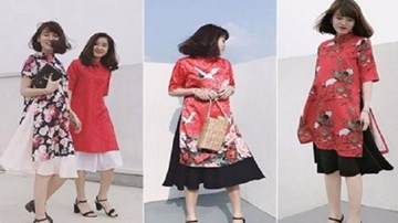 Mặc áo dài với váy xòe: Cách tân hay thảm họa?