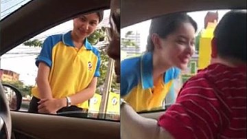 Hành động bất ngờ của cô gái xinh đẹp dành cho đại gia lái siêu xe đổ xăng