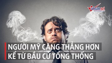Dân Mỹ căng thẳng  hơn kể từ bầu cử Tổng thống