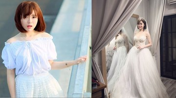 Hot girl Tú Linh khoe ảnh cưới khiến fan MU xôn xao