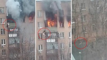 Rơi từ tầng 8 tòa nhà bốc cháy ngùn ngụt, người phụ nữ sống sót thần kỳ