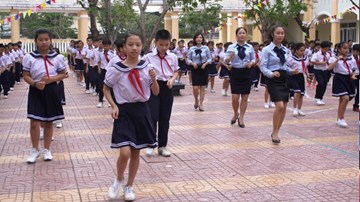1.000 học sinh nhảy Cha cha cha thư giãn giữa buổi học
