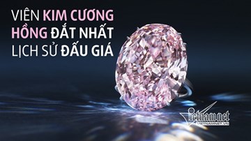 Viên kim cương hồng 1.600 tỷ phá vỡ mọi kỷ lục đấu giá