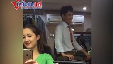 Chết cười clip Xuân Bắc bị đồng nghiệp nữ trêu chọc