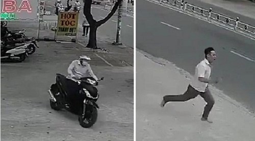 Thanh niên 'nhảy' xe SH trong tích tắc, 2 người đàn ông bất lực truy đuổi