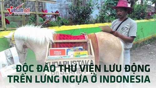 Hành trình mang con chữ trên lưng ngựa của người đàn ông Indonesia