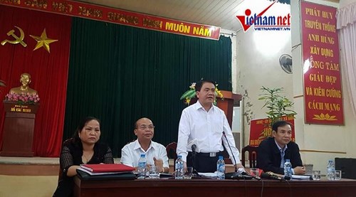 Chủ tịch Nguyễn Đức Chung về Đồng Tâm đối thoại với bà con