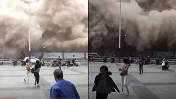 Cả toà nhà bất ngờ đổ sập khiến người đi đường bỏ chạy tán loạn