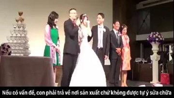 Lời bố dặn con gái và con rể trong lễ cưới gây 'sốt' dân mạng