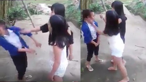 Hai nữ sinh tỉnh Thừa Thiên Huế đánh bạn tới tấp vào mặt