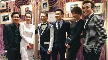 Trường Giang, Nhã Phương tình tứ đến chúc mừng Đàm Vĩnh Hưng