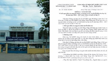 Lộ đề thi vì thầy giáo mang đi 