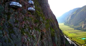 'Lều nghỉ dưỡng' giữa trời, cheo leo trên vách núi