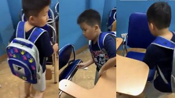 Chỉ một câu nói trong clip dài 19 giây, cậu bé khiến nhiều người nể phục