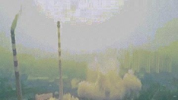 Cả nhà máy nhiệt điện đổ sập trong vài giây ở TQ