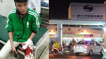 Tài xế Grab bị chém khi đón khách trước bến xe