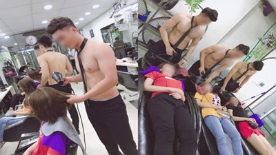 Dàn nhân viên 6 múi ở tiệm cắt tóc tại Hà Nội lên báo nước ngoài