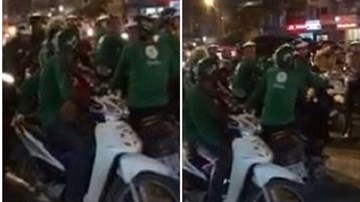 GrabBike và xe ôm hỗn chiến náo loạn trên phố, cảnh sát nổ súng trấn áp