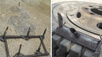 Truy tìm thủ phạm đặt bàn chông gớm ghiếc bẫy xe