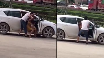 Người đàn ông đánh liên tiếp vào người phụ nữ đang bế con gây phẫn nộ