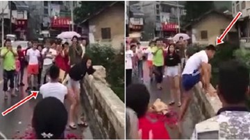 Quỳ gối tỏ tình, chàng trai nhảy xuống sông chứng minh tình yêu và sự thật