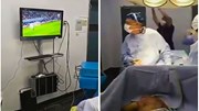 Bác sĩ vừa phẫu thuật vừa xem trực tiếp bóng đá dậy sóng cộng đồng mạng