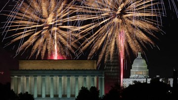 Màn pháo hoa hoành tráng mừng sinh nhật nước Mỹ 241 tuổi
