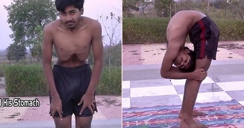 Kinh ngạc 'người không xương' vặn ngược đầu, uốn dẻo như cao su