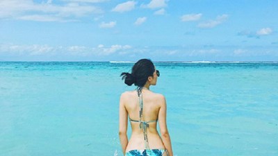 Hoa hậu Kỳ Duyên khoe body nóng bỏng tại đảo Bali