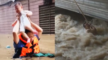 Muôn cảnh cứu người giữa dòng lũ tại Trung Quốc