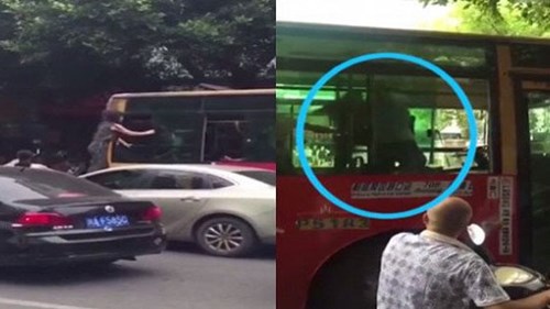 Va chạm giao thông, 'nữ quái' trèo qua cửa sổ xe buýt đánh nhau với tài xế