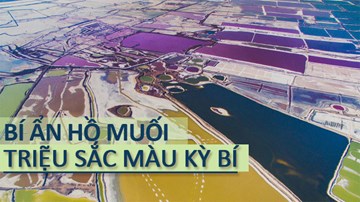 Bí ẩn nơi hồ muối có triệu sắc màu ở Thiểm Tây, Trung Quốc