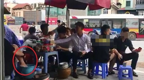 Sự thật về clip chủ quán trà đá ở Hà Nội dùng nước rửa chân bán cho khách