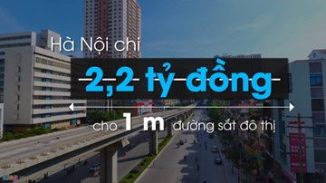 Hà Nội chi 2,2 tỷ đồng cho mỗi mét đường sắt đô thị