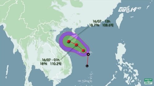 Bão số 2 hướng thẳng khu vực ven biển Nam Định - Hà Tĩnh