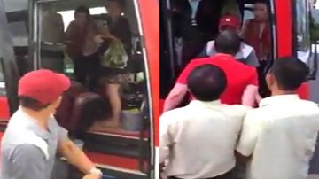 Phụ xe hung hăng đuổi hai cô gái Tây khỏi xe khách