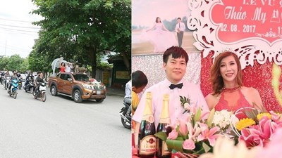 Hàng nghìn người vây quanh cô dâu chuyển giới trong đám cưới ở Thanh Hóa